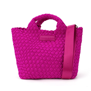 Woven Mini Tote in Berry — Parker & Hyde
